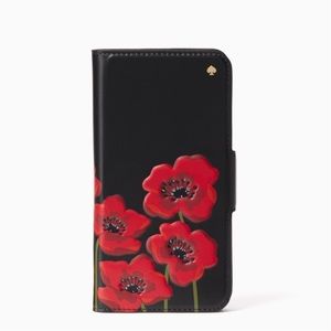 Kate spade large red poppy iPhone 7/8 Folio Case